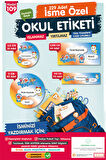 Okul Etiketi Doraemon Temalı Kalem Defter Etiketi Özel İsim Yazılabilen Etiket Seti - İsim Etiketi-T1022-OE109