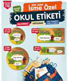 Okul Etiketi Ninja Turtles Temalı Kalem Defter Etiketi Özel İsim Yazılabilen Etiket Seti - İsim Etiketi-T1025-OE112