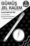 Uni-Ball Um-100 Signo Fine Roller Kalem  GÜMÜŞ 1 Adet 0.8 mm Davetiye Kalemi /Gold Yazan Davetiye Anı Defteri Kalemi / İmza Kalemi / Jel Kalem -T1043