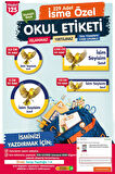Okul Etiketi Sarı Lacivert Kalem Defter Etiketi Özel İsim Yazılabilen Etiket Seti - İsim Etiketi-T1047-OE125