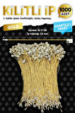 Kilitli İp Renkli Asmalı Etiket Bağlama İpi Lock String Tag Rope 1000 Adet Gold-T1080