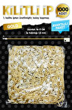Kilitli İp Renkli Asmalı Etiket Bağlama İpi Lock String Tag Rope 1000 Adet Gold-T1080