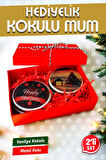 Yılbaşı Hediyelik Metal Kutu Kokulu Mum 2'li Set No:3 christmas gift candle-T1106