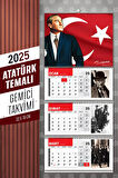2025 Gemici Atatürk Takvimi (YENİ 2025 YILI)Göstergeli-T1109