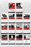 2025 Yılı Masa Takvimi  Atatürk Takvimi Ahşap Ayaklı Takvim -T1112