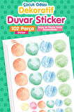 5 Ve 3 Cm Nature Suluboya Puantiye Çocuk Odası Duvar Sticker Seti-T1171