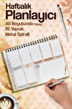 Haftalık Planlayıcı To do list Spiralli Not Defteri Planner Batik-T1183