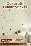 5 Ve 3 Cm Nature Bohem Puantiye Çocuk Odası Duvar Sticker Seti-T1195