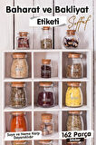 Baharat Ve Bakliyat Etiketi 162 Adet Şeffaf Etiket Suya Dayanıklı -T1522