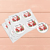 Sevgililer Günü Etiket - Happy Valentine's Day - Kalp Etiket -Love Sticker SG2-T304