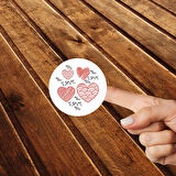 Sevgililer Günü Etiket - Happy Valentine's Day - Kalp Etiket -Love Sticker SG11-T313