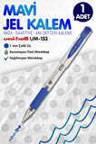 Uni-Ball Um-153 Signo Broad Roller Kalem  MAVİ 1.0 mm Davetiye Kalemi /İmza Kalemi / Jel Kalem / MAVİ Yazan Davetiye Anı Defteri Kalemi-T450
