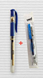 Uni-Ball Um-153 Signo Broad Roller Kalem  MAVİ 1.0 mm Davetiye Kalemi + YEDEK uç /İmza Kalemi / Jel Kalem / MAVİ Yazan Davetiye Anı Defteri Kalemi-T451
