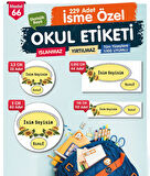 Okul Etiketi Kalem Defter Etiketi Özel İsim Yazılabilen Etiket Seti - İsim Etiketi-T512-OE66