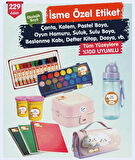 Okul Etiketi Kalem Defter Etiketi Özel İsim Yazılabilen Etiket Seti - İsim Etiketi-T514-OE68