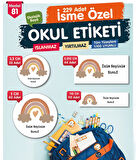Okul Etiketi Kalem Defter Etiketi Özel İsim Yazılabilen Etiket Seti - İsim Etiketi-T526-OE81