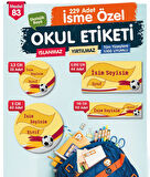 Okul Etiketi Kalem Defter Etiketi Özel İsim Yazılabilen Etiket Seti - İsim Etiketi-T527-OE83