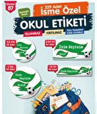Okul Etiketi Kalem Defter Etiketi Özel İsim Yazılabilen Etiket Seti - İsim Etiketi-T531-OE87