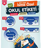 Okul Etiketi Kalem Defter Etiketi Özel İsim Yazılabilen Etiket Seti - İsim Etiketi-T537-OE91