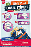 Okul Etiketi  Kalem Defter Etiketi Özel İsim Yazılabilen Etiket Seti - İsim Etiketi-T581-OE24