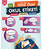 Okul Etiketi  Kalem Defter Etiketi Özel İsim Yazılabilen Etiket Seti - İsim Etiketi-T581-OE24