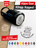 Kişiye Özel İsim Yazılı Kitap Kaşesi - İsme Özel Kitap Mühürü M4-T647