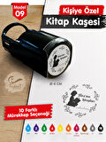 Kişiye Özel İsim Yazılı Kitap Kaşesi - İsme Özel Kitap Mühürü M9-T652