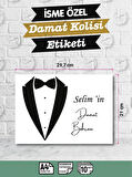 İsimli Çeyiz Etiketi - A4 Ebat- 10'lu Paket Kendinden Yapışkanlı Çeyiz Kolisi Sticker -Damat Bohçası D1-T940-D1