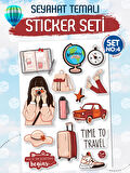 Seyahat Temalı Bavul Sticker Etiket Çıkartma S4 (Laptop Tablet Suluk Telefon Valiz Defter Kitap)-T972