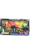 Avengers Hulk, Spiderman Figür Ve Spiderman Tabanca Kutulu Set - Tuka