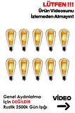 St64 Flamanlı 6 W Rustik Led Ampul Dekoratif Vintage Aydınlatma Gün Işığı 10'lu
