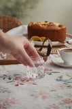 Bubble Desenli Kahve Yanı Su Bardağı 6’lı Cam Bardak Seti 90 cc