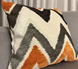 Budapest zigzag desenli 43*43 cm kırlent kılıfı