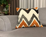 Budapest zigzag desenli 43*43 cm kırlent kılıfı