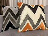 Budapest zigzag desenli 43*43 cm kırlent kılıfı