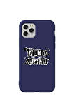 Iphone 11 Pro Max Lacivert Renkli Silikon Telefon Kilifi - Punk Rock