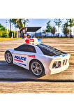 Kız Erkek Çocuk Eğlenceli Oyuncaklar Polis Arabası 3d Işıklı Sesli Sensörlü Dönebilen Araba