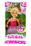 Kız Erkek Çocuk Oyuncak Cute Girl Pembe Balonlu Sarışın Mini Bebek Kız Erkek Çocuk Oyuncak Eğitici O