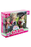 Eğitici Oyuncaklar Cute Girl Mini Bebek ve Evcil Hayvan Üçlü Set Kız Erkek Çocuk Oyuncak Eğitici Oyu