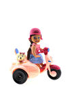 Kız Erkek Çocuk Oyuncak Cute Doll Mini Bebek ve Köpekli Pembe Motorsiklet Kız Erkek Çocuk Oyuncak Eğ
