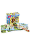 Kız Erkek Çocuk Oyuncak 1481 DıyToy Süper Renkli 4'lü Puzzle - Hayvanlar / 8+12+16+24 Parça Puzzle K