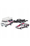 Kız Erkek Çocuk Oyuncak Car Culture Team Transport DMC DeLorean & HW Rally Hauler Diecast Car Kız Er