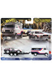 Kız Erkek Çocuk Oyuncak Car Culture Team Transport DMC DeLorean & HW Rally Hauler Diecast Car Kız Er
