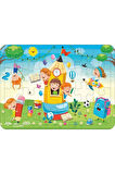 Kız Erkek Çocuk Eğlenceli Oyuncaklar Ahşap Çocuk Puzzle Yapboz 56 Parça