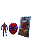 Kız Erkek Çocuk Eğlenceli Oyuncaklar Spider Man Disk Atan Eldiven+ Işıklı Maske+ Işıklı Spider Man S
