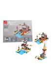 Kız Erkek Çocuk Oyuncak Ausini Assembling Master 573 Parça 3 in 1 İskele ve Deniz Feneri Kız Erkek Ç