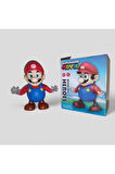 Kız Erkek Çocuk Eğlenceli Oyuncaklar Dans Eden Süper Mario Oyuncak Figür Pilli Işıklı Süper Mario
