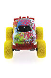 Kız Erkek Çocuk Oyuncak Die Cast Batik Desenli Sarı Teker Araba Kız Erkek Çocuk Oyuncak Eğitici Oyun