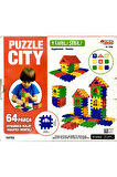Kız Erkek Çocuk Oyuncak Puzzle City 3D Yapı ve Tasarım Blokları 64 Parça - 03702 Kız Erkek Çocuk Oyu