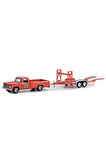 Kız Erkek Çocuk Oyuncak Greenlight 1:64 1967 Dodge D-100 with Tandem Car Trailer Kız Erkek Çocuk Oyu